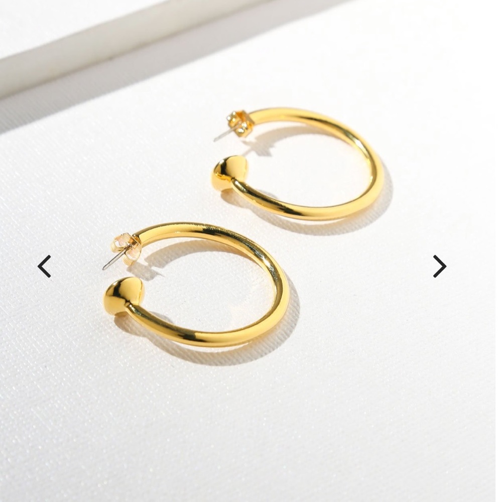 Vanessa Mooney The Cecilia Medium Gold Hoops